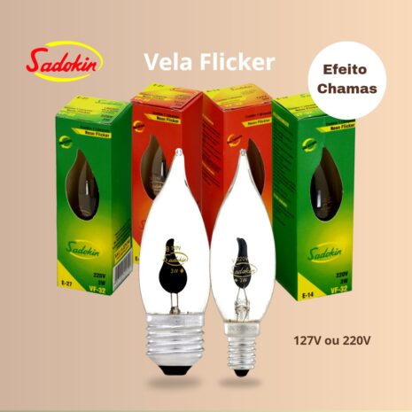Vela Flicker Sadokin Efeito Chamas